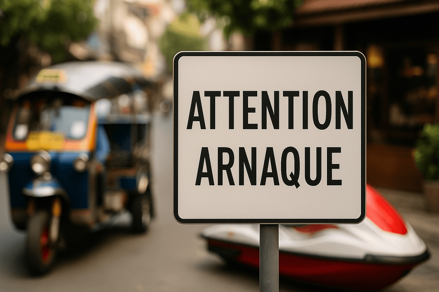 Arnaques du quotidien tuk-tuk « temple fermé », jetskis, gemmes — le protocole anti-pièges pour résident-e-s