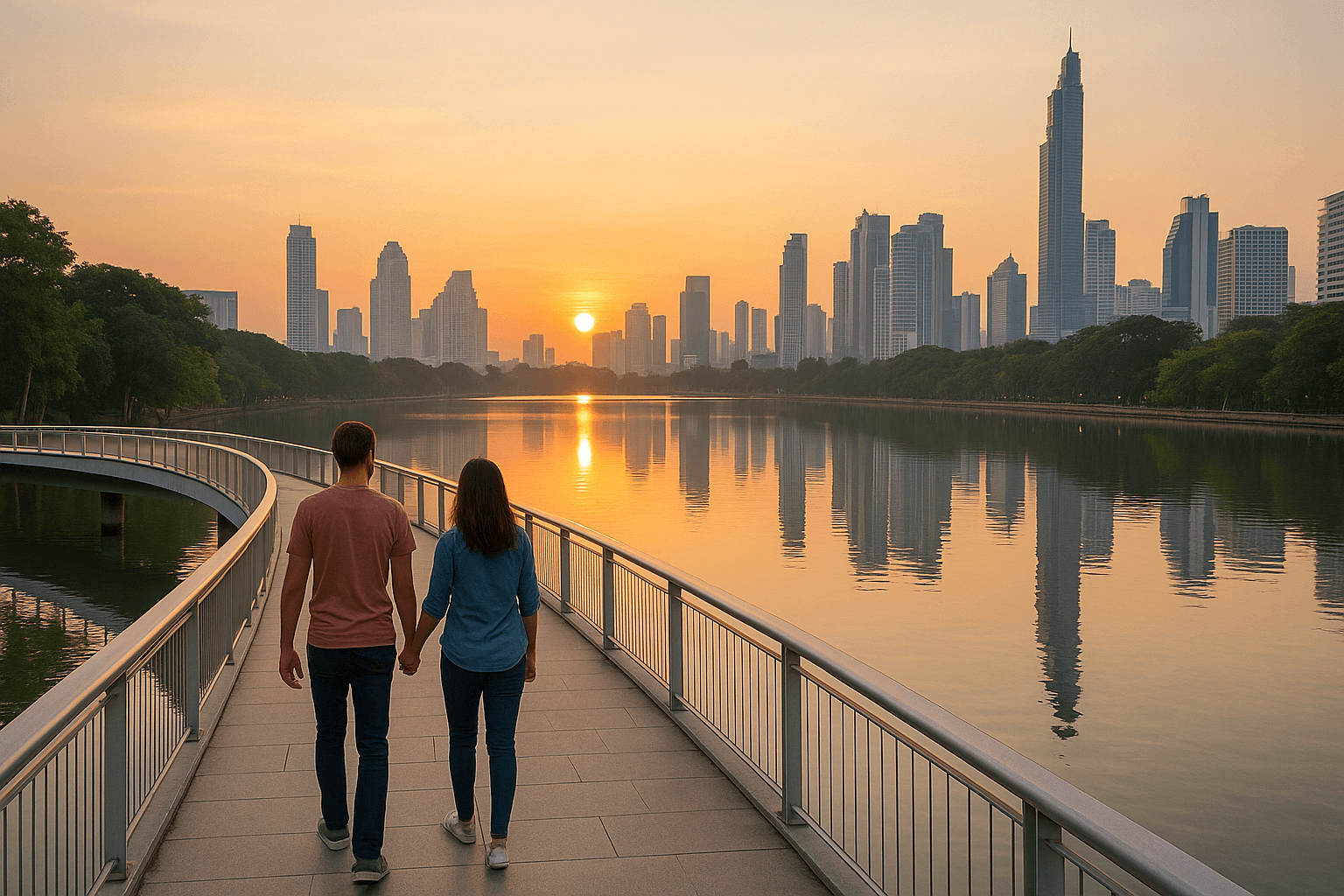 Parcs urbains & balades vertes à Bangkok Benjakitti, Lumphini, khlongs & pistes