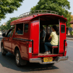 Les songthaew en Thaïlande un moyen de transport local pratique et économique