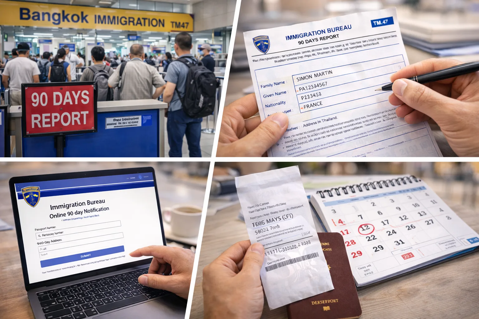 Le rapport des 90 jours en Thaïlande expliqué en détail