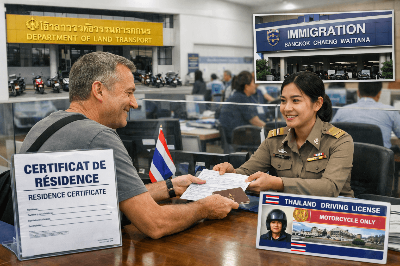 Permis moto en Thaïlande le certificat de résidence (TM30), une étape indispensable