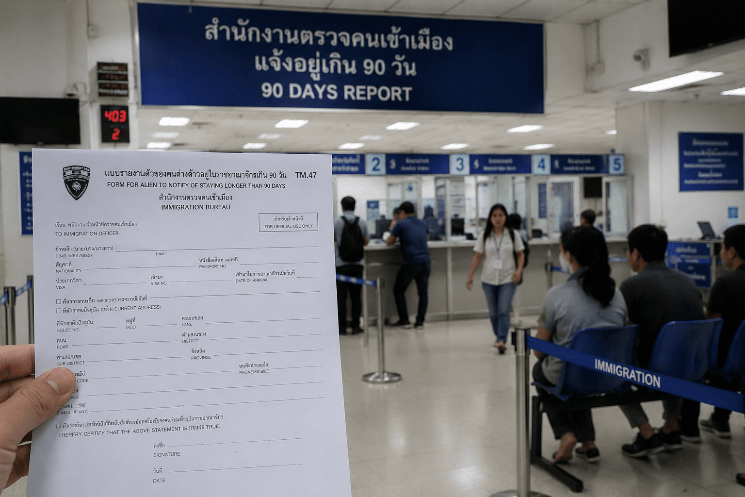 90 days report en Thaïlande comment gagner du temps à l’immigration