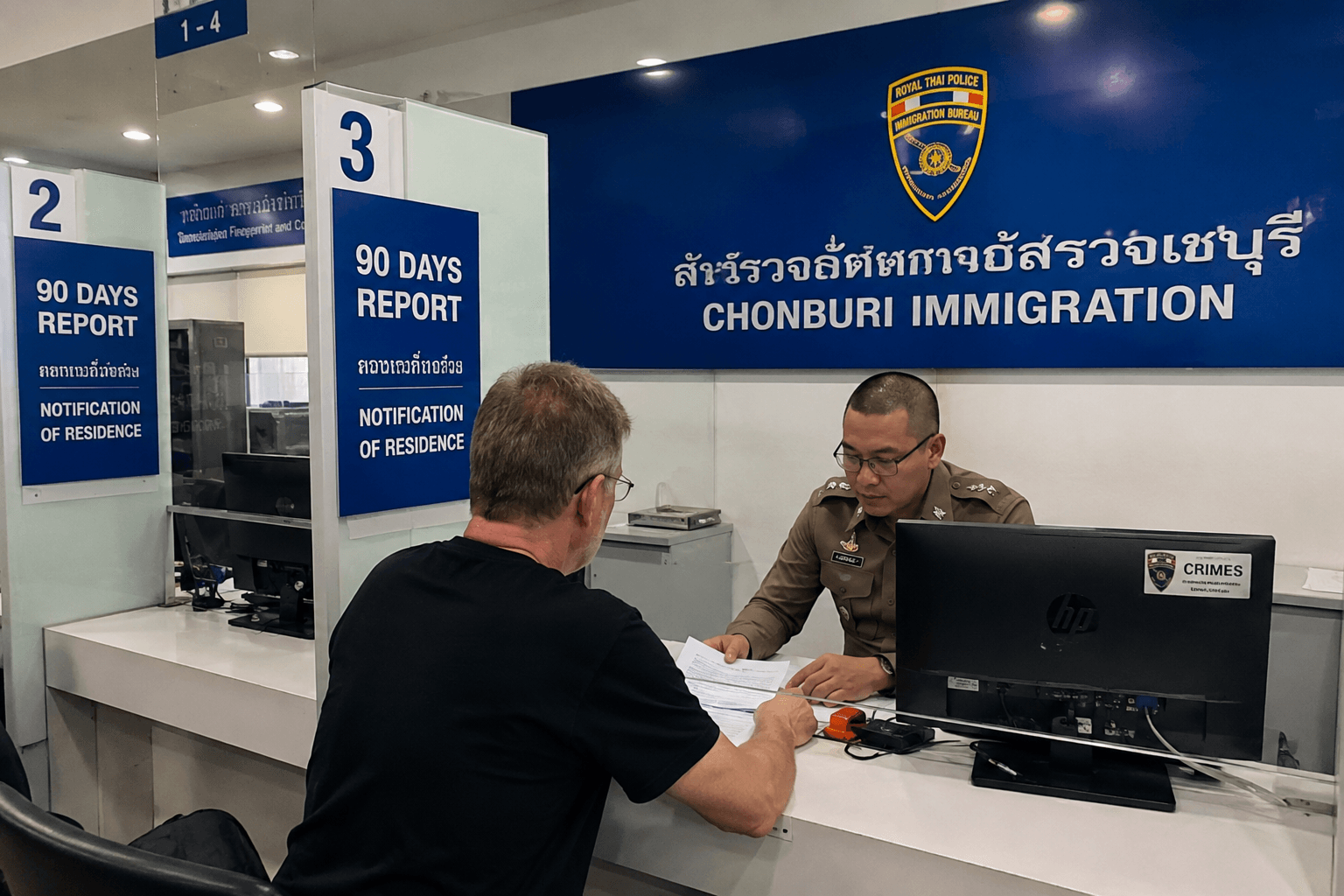90 days report en Thaïlande quelles pénalités en cas de retard