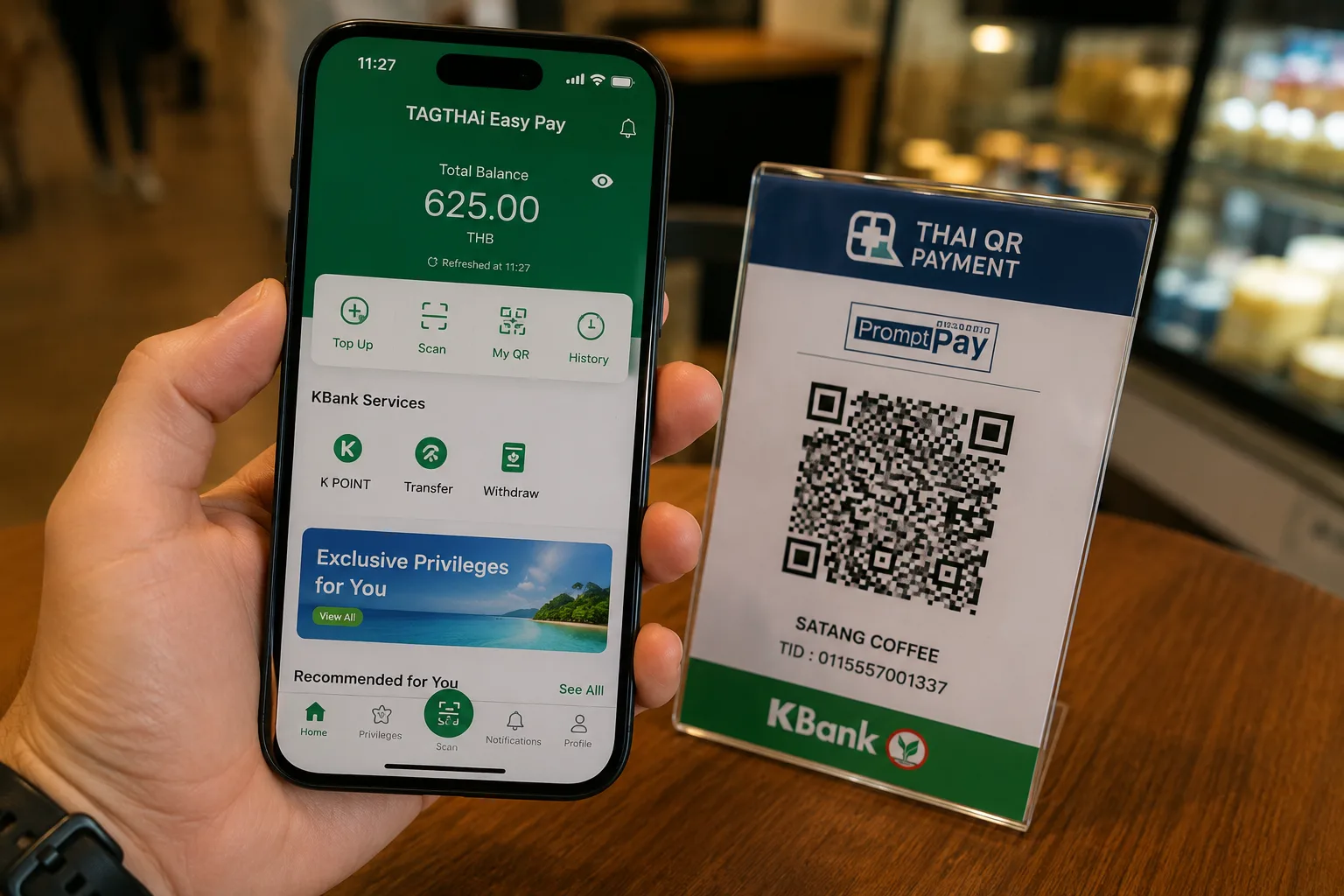 KBank Tourist Wallet payer en Thaïlande comme un local avec TAGTHAi Easy Pay